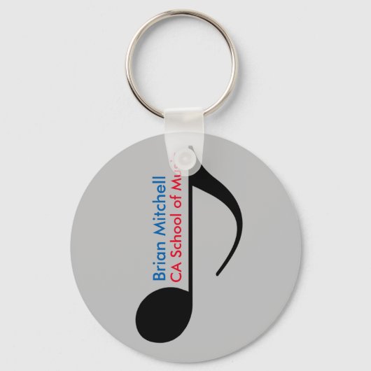 gepersonaliseerde & promotionele muzieknotitie sleutelhanger (Voorkant)