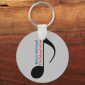 gepersonaliseerde & promotionele muzieknotitie sleutelhanger (Voorkant)