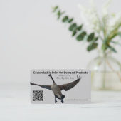 Gepersonaliseerde promotionele QR-code sociale med Visitekaartje (Staand voorkant)