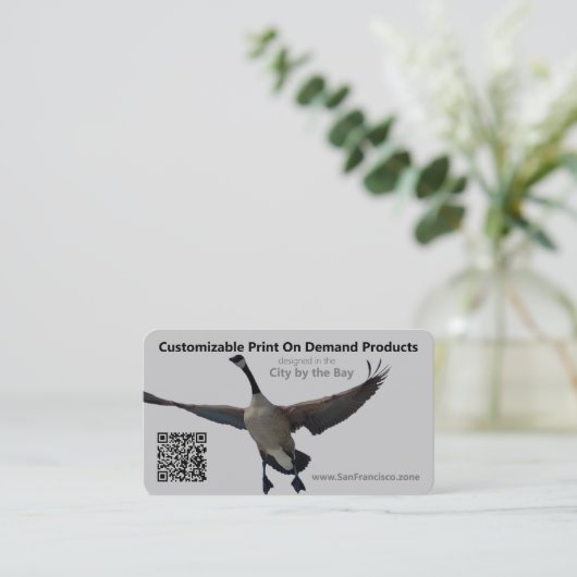 Gepersonaliseerde promotionele QR-code sociale med Visitekaartje (Staand voorkant)