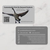 Gepersonaliseerde promotionele QR-code sociale med Visitekaartje (Voorkant / Achterkant)