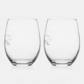 Gepersonaliseerde Proost! Beste mam en pap ooit El Wijnglas Zonder Voet (Links)