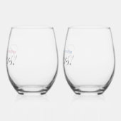 Gepersonaliseerde Proost! Beste oma opa elegant Wijnglas Zonder Voet (Links)