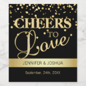 Gepersonaliseerde PROOST OM TE HOUDEN van Black Go Wijn Etiket (Enkel label)