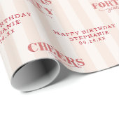 Gepersonaliseerde proost op 40-jarige 40ste verjaa cadeaupapier (Rol Hoek)