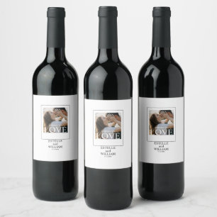 Gepersonaliseerde Proost op Liefde Wijn Etiket
