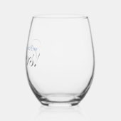 Gepersonaliseerde Proost! Vaderdag Silver Blue Wijnglas Zonder Voet (Links)