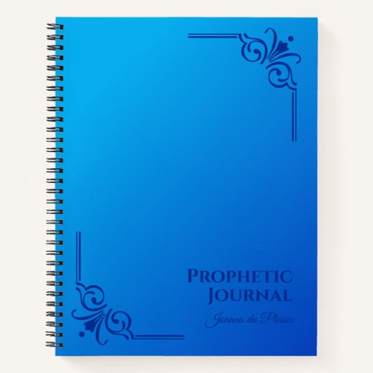 Gepersonaliseerde Prophetic Journal Spiral Notitie Notitieboek (Voorkant)