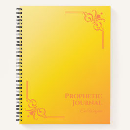 Gepersonaliseerde Prophetic Journal Spiral Notitie Notitieboek