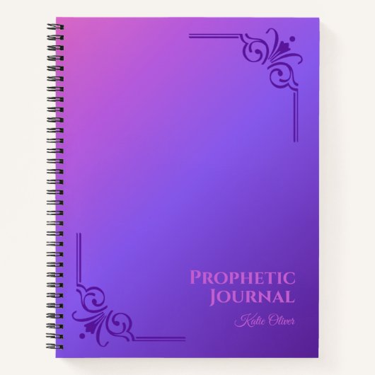 Gepersonaliseerde Prophetic Journal Spiral Notitie Notitieboek (Voorkant)