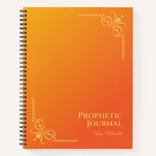 Gepersonaliseerde Prophetic Journal Spiral Notitie Notitieboek (Voorkant)