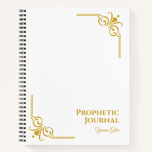 Gepersonaliseerde Prophetic Journal Spiral Notitie Notitieboek (Voorkant)