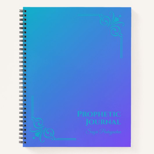 Gepersonaliseerde Prophetic Journal Spiral Notitie Notitieboek (Voorkant)