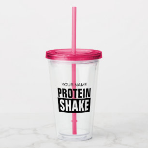 Gepersonaliseerde proteïne shake tumbler glas met