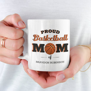 Gepersonaliseerde Proud Basketball Mam Koffiemok