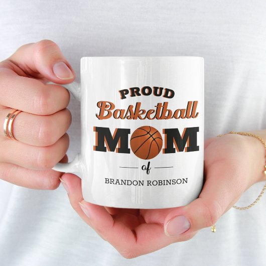 Gepersonaliseerde Proud Basketball Mam Koffiemok