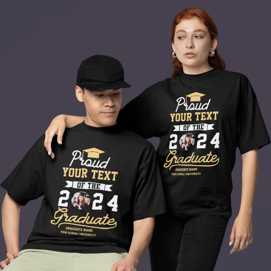 Gepersonaliseerde Proud Family Matching Afstuderen T-shirt