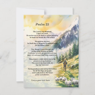 Gepersonaliseerde Psalm 23 Met Herder Beeldspraak Briefkaart