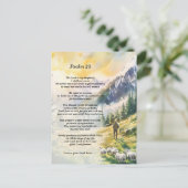 Gepersonaliseerde Psalm 23 met herdersbeelden Briefkaart (Staand voorkant)
