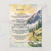 Gepersonaliseerde Psalm 23 met herdersbeelden Briefkaart (Voorkant)