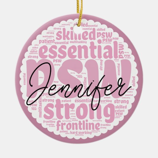 Gepersonaliseerde PSW Keramisch Ornament (Voorkant)