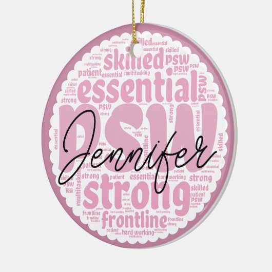 Gepersonaliseerde PSW Keramisch Ornament (Links)