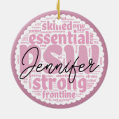 Gepersonaliseerde PSW Keramisch Ornament (Achterkant)