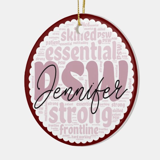 Gepersonaliseerde PSW Keramisch Ornament (Links)