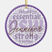 Gepersonaliseerde PSW Keramisch Ornament (Voorkant)