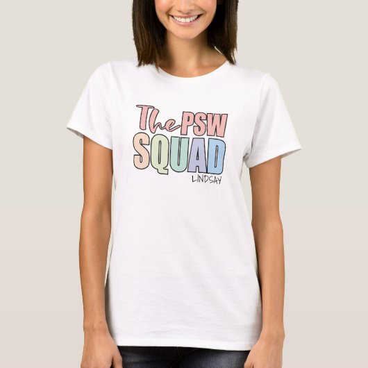 Gepersonaliseerde PSW SQUAD T-shirt (Voorkant)