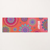 Gepersonaliseerde psychedelische hippy mandala yog yogamat (Achterkant (horizontaal))
