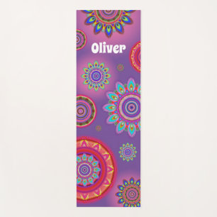 Gepersonaliseerde psychedelische hippy mandala yog yogamat