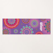 Gepersonaliseerde psychedelische hippy mandala yog yogamat (Voorkant (horizontaal))