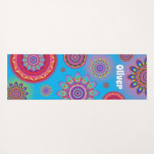 Gepersonaliseerde psychedelische hippy mandala yog yogamat (Achterkant (horizontaal))