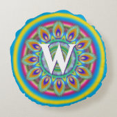 Gepersonaliseerde psychedelische ronde worp kussen (Achterkant)