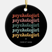 Gepersonaliseerde psycholoog retro psychologie keramisch ornament (Voorkant)