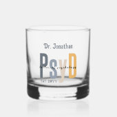 Gepersonaliseerde PsyD Doctor of Psychology Afstud Whisky Glas (Voorkant)