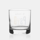 Gepersonaliseerde PsyD Doctor of Psychology Afstud Whisky Glas (Achterkant)