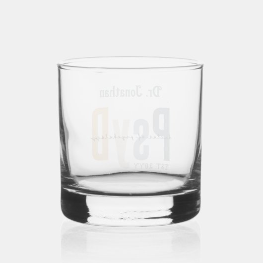 Gepersonaliseerde PsyD Doctor of Psychology Afstud Whisky Glas (Achterkant)