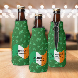 Gepersonaliseerde Pub & Eatery Ierse Vlag Shamrock Flesjeskoeler
