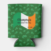 Gepersonaliseerde Pub & Eatery Irish Flag Shamrock Blikjeskoeler (Voorkant)