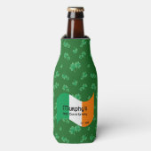 Gepersonaliseerde Pub & Eatery Irish Flag Shamrock Flesjeskoeler (Fles Voorkant)