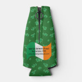 Gepersonaliseerde Pub & Eatery Irish Flag Shamrock Flesjeskoeler (Achterkant)