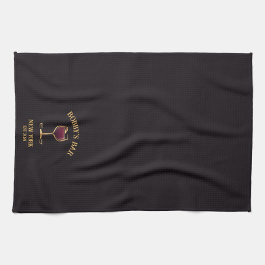 Gepersonaliseerde Pub Sign Bar Handdoek met aangep (Horizontaal)