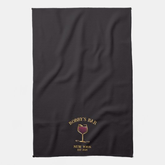 Gepersonaliseerde Pub Sign Bar Handdoek met aangep (Verticaal)