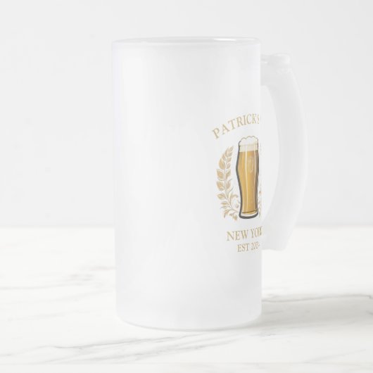Gepersonaliseerde Pub Sign Bierglas met aangepaste Matglas Bierpul (Voorkant rechts)