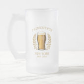 Gepersonaliseerde Pub Sign Bierglas met aangepaste Matglas Bierpul (Links)