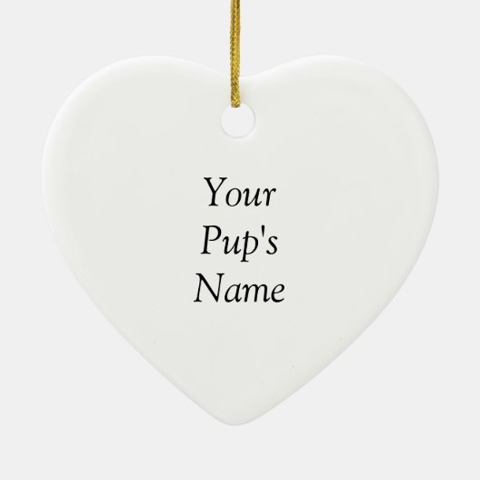 Gepersonaliseerde Pug Puppy Keramisch Ornament (Achterkant)