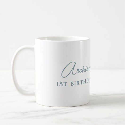 Gepersonaliseerde Pug Verjaardag Cake Coffee Mok (Links)