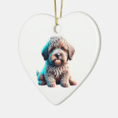 Gepersonaliseerde Puli Puppy Keramisch Ornament (Links)
